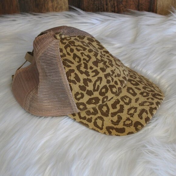Cheetah Print Animal Print Brown Tan Adjustable Hat CC Exclusives - Picture 2 of 3